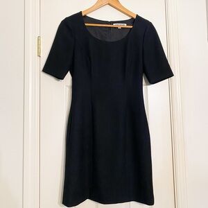 Elizabeth and James Front Pleated Black Dress